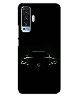 Чохол для Vivo X50 з картинкою «Mercedes — силует авто»