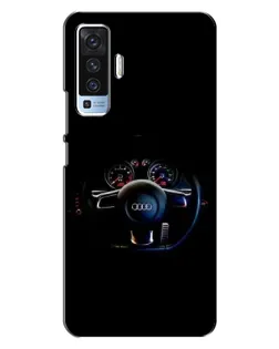 Чехол для Vivo X50 с картинкой «Салон Audi — руль»