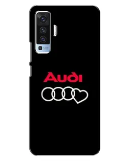 Чехол для Vivo X50 с картинкой «Логотип Audi Heart»