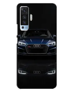 Чехол для Vivo X50 с картинкой «Audi — ночное отражение»