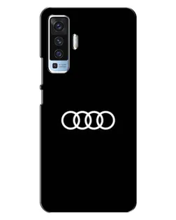 Чехол для Vivo X50 с картинкой «Audi White Logo»