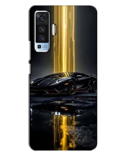 Чехол для Vivo X50 с картинкой «Ночной Lamborghini драйв»
