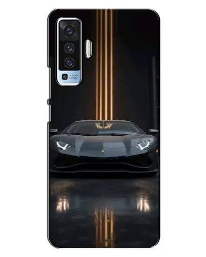 Чехол для Vivo X50 с картинкой «Lamborghini золотые линии»