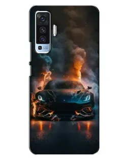 Чехол для Vivo X50 с картинкой «Lamborghini дымная эстетика»