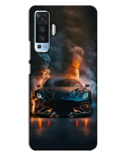 Чехол для Vivo X50 с картинкой «Lamborghini дымная эстетика»