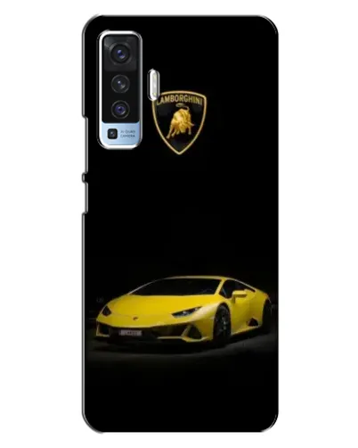 Чехол для Vivo X50 с картинкой «Lamborghini желтый акцент»