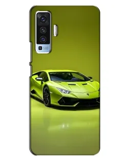 Чехол для Vivo X50 с картинкой «Салатовый Lamborghini Huracan»