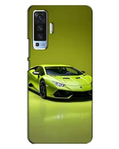 Чехол для Vivo X50 с картинкой «Салатовый Lamborghini Huracan»