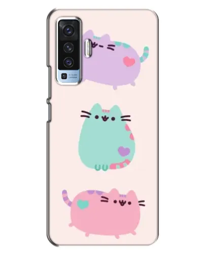 Чехол для Vivo X50 с картинкой «Pusheen трио»