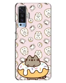 Чехол для Vivo X50 с картинкой «Пушин на пончике»