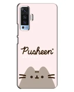 Чехол для Vivo X50 с картинкой «Pusheen логотип»