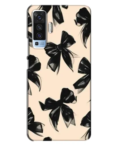 Чехол для Vivo X50 с картинкой «Паттерн черные банты» Чехол для Vivo X50 с картинкой «Паттерн черные банты»