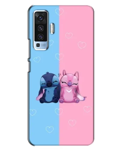 Чехол для Vivo X50 с картинкой «Stitch и Angel Love»