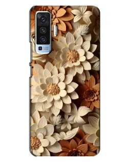 Чехол для Vivo X50 с картинкой «Бежевый флористический декор» Чехол для Vivo X50 с картинкой «Бежевый флористический декор»