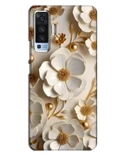 Чехол для Vivo X50 с картинкой «Белие бумажние цвети» Чехол для Vivo X50 с картинкой «Белие бумажние цвети»