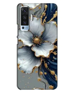 Чехол для Vivo X50 с картинкой «Белый цветок и золотой флюид» Чехол для Vivo X50 с картинкой «Белый цветок и золотой флюид»