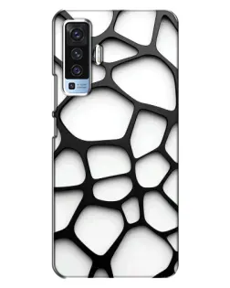Чехол для Vivo X50 с картинкой «Белая объемная сетка»