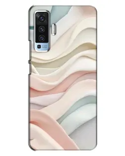 Чехол для Vivo X50 с картинкой «Пастельные нежные волны»