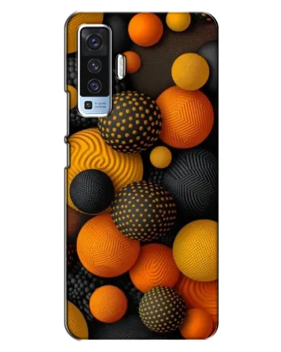 Чехол для Vivo X50 с картинкой «Объемные оранжевые сферы» Чехол для Vivo X50 с картинкой «Объемные оранжевые сферы»