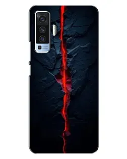Чехол для Vivo X50 с картинкой «Kрасная лавовая трещина»