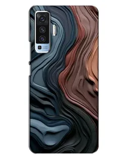 Чехол для Vivo X50 с картинкой «Цветные волны каньона»