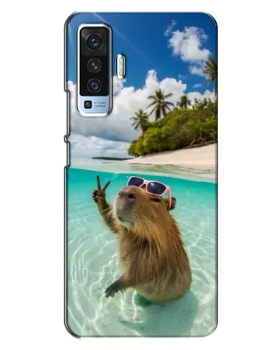 Чехол для Vivo X50 с картинкой «Капибара на море» Чехол для Vivo X50 с картинкой «Капибара на море»