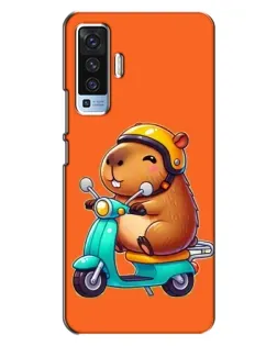 Чехол для Vivo X50 с картинкой «Капибара на скутере» Чехол для Vivo X50 с картинкой «Капибара на скутере»