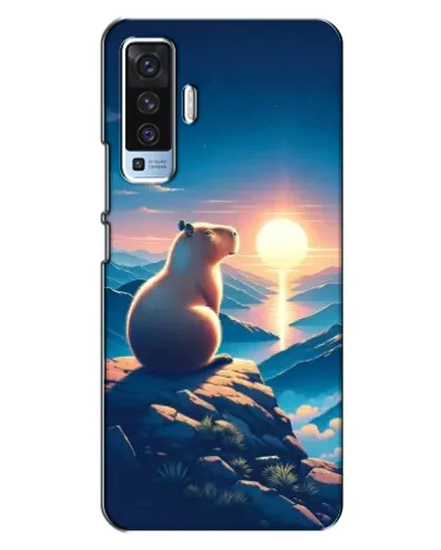 Чехол для Vivo X50 с картинкой «Закат солнца с капибарой» Чехол для Vivo X50 с картинкой «Закат солнца с капибарой»