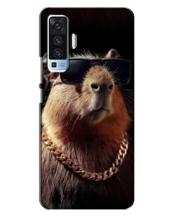 Чехол для Vivo X50 с картинкой «Капибара золотая цепь» Чехол для Vivo X50 с картинкой «Капибара золотая цепь»