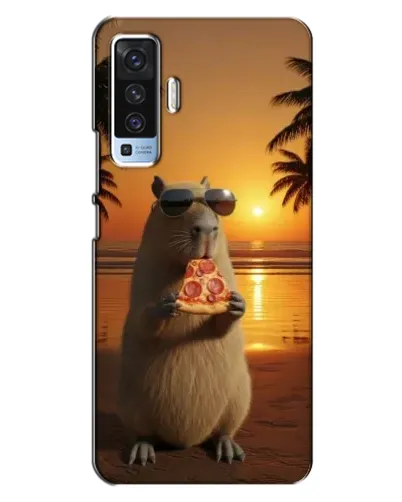 Чехол для Vivo X50 с картинкой «Капибара с пиццей» Чехол для Vivo X50 с картинкой «Капибара с пиццей»