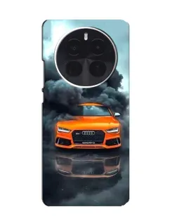Чехол для ViVO X500 с картинкой «Audi в облаках дыма»