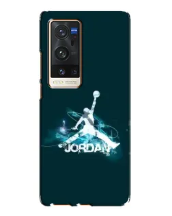 Чехол для Vivo X60 Pro Plus с картинкой «Jordan Blue Fire»