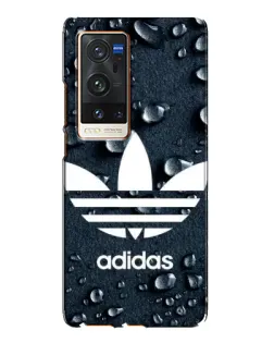 Чехол для Vivo X60 Pro Plus с картинкой «Adidas Trefoil Blue»
