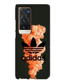 Чехол для Vivo X60 Pro Plus с картинкой «Оранжевый дым Adidas»