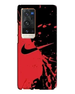 Чехол для Vivo X60 Pro Plus с картинкой «Красные брызги Nike»