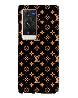 Чехол для Vivo X60 Pro Plus с картинкой «Золотая монограмма LV»