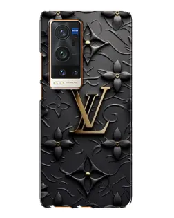 Чехол для Vivo X60 Pro Plus с картинкой «Кожаная текстура LV»