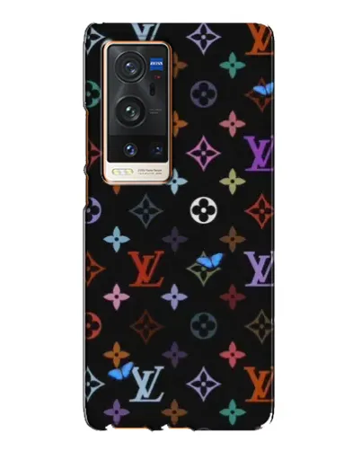 Чехол для Vivo X60 Pro Plus с картинкой «Цветная монограмма LV»