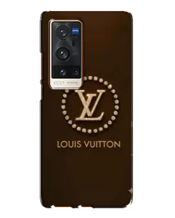 Чехол для Vivo X60 Pro Plus с картинкой «LV — золотая печать»