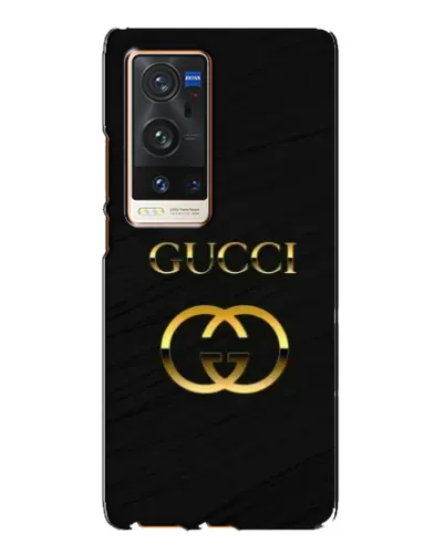 Чехол для Vivo X60 Pro Plus с картинкой «Золотой логотип Gucci»
