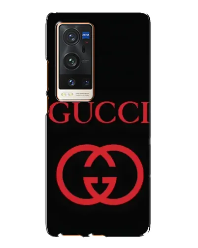 Чехол для Vivo X60 Pro Plus с картинкой «Gucci — красный логотип»