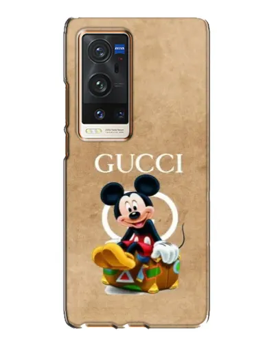 Чехол для Vivo X60 Pro Plus с картинкой «Микки Маус Gucci — крафт»