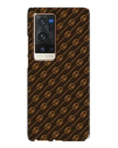 Чехол для Vivo X60 Pro Plus с картинкой «Gucci — золотые диагонали»