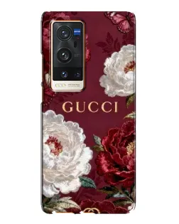 Чохол для Vivo X60 Pro Plus з картинкою «Gucci — бордові троянди»