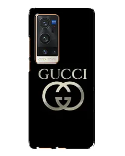 Чохол для Vivo X60 Pro Plus з картинкою «Gucci — золото на чорному»