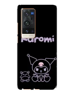 Чохол для Vivo X60 Pro Plus з картинкою «Kuromi — чорний мінімалізм»
