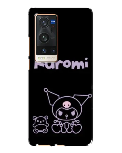 Чохол для Vivo X60 Pro Plus з картинкою «Kuromi — чорний мінімалізм»