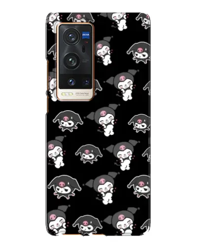 Чохол для Vivo X60 Pro Plus з картинкою «Чорний паттерн Kuromi»