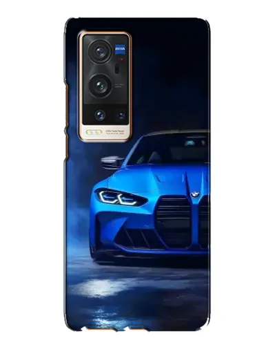 Чехол для Vivo X60 Pro Plus с картинкой «Голубая BMW M4»