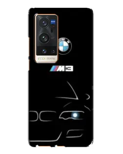Чехол для Vivo X60 Pro Plus с картинкой «Минималистичный принт BMW M3»